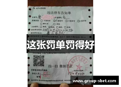 这张罚单罚得好